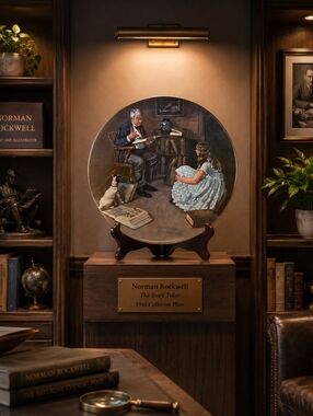 Vintage Norman Rockwell collector plate titled The Storyteller.